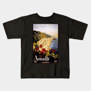 Vintage Travel Poster - Amalfi, Italy Kids T-Shirt